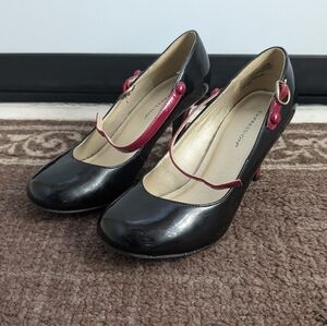 Black High Heels with Buckle